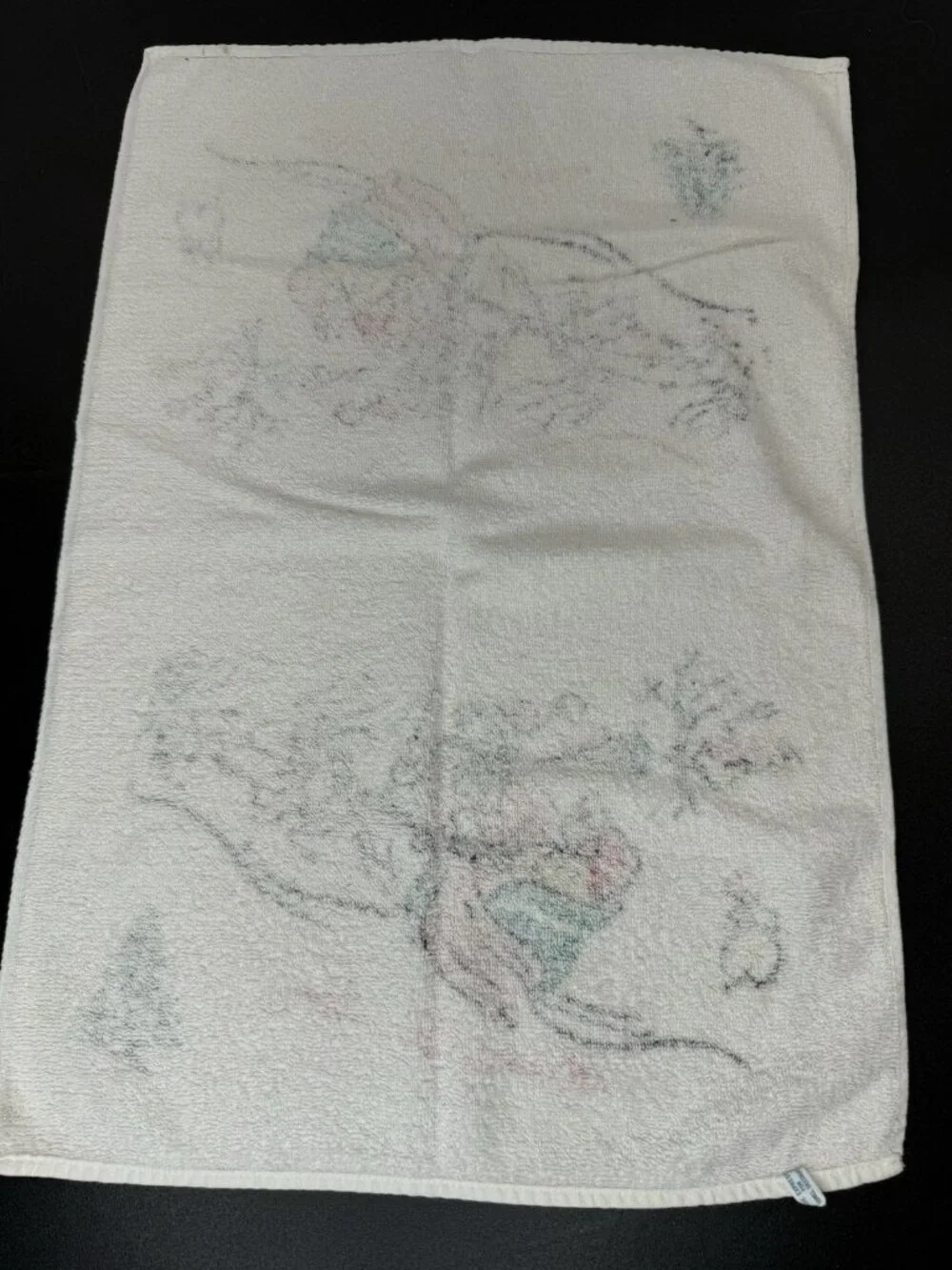 Vintage Retro Cannon Kitchen Towel Merry Christmas Santa In Sleigh